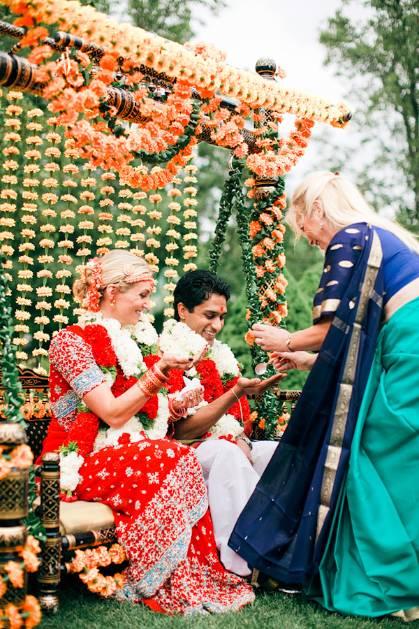 the happy couple - traditional Indian wedding ceremony - photo by Chicago based wedding photographers Harrison Studio